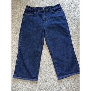 Judy Blue Wide Leg Capri Jeans Plus Size 18W 18 Womens Ladies Dark Denim EUC
